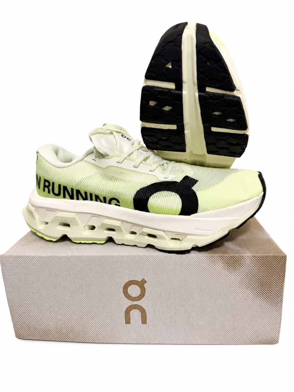 On Running style like Cloudmonster Running Shoes in Light Green